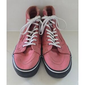Vans Sk8-Hi Reissue Faded Rose Black High Top Sneakers Mens 7.5 Womens 9